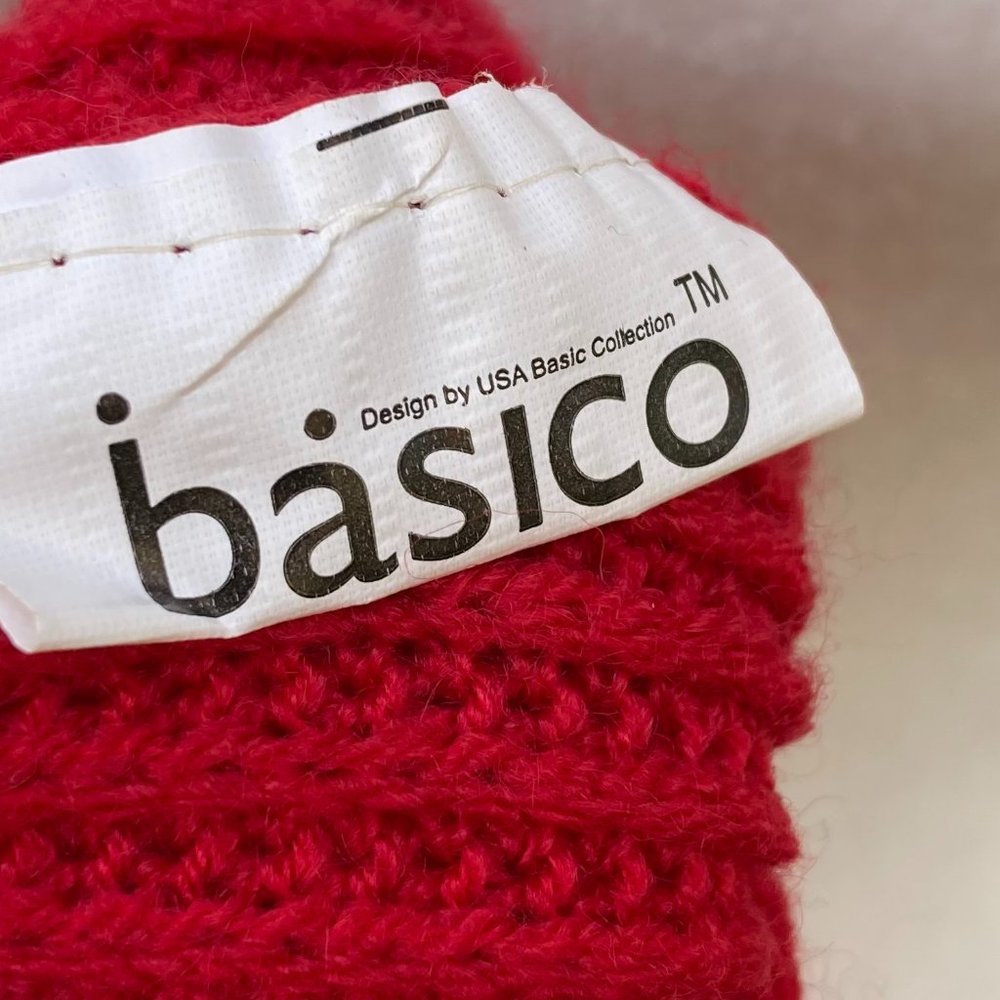 BASICO Red Fringed Infinity Scarf - Picture 5 of 7